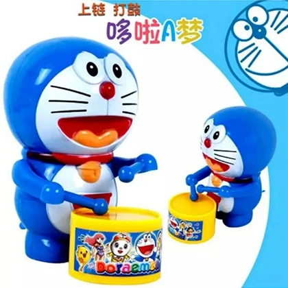 Wind Up Funny Doremon Drum For kids with Drum Music and dancing price in Pakistan