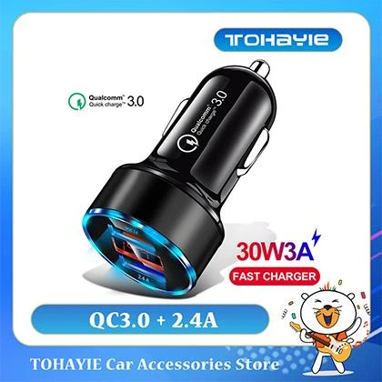 TOHAYIE Dual USB Fast Car Charger LCD Display 3.0 Quick Charge Power Auto USB Adapter for USB Charger price in Pakistan