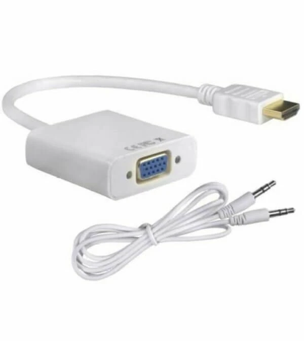 HDMI-To-VGA-Converter-With-Audio Resolution:480p/720p/1080i/1080p(automatic) Input Signal: HDMI Digital signal; Output Signal: VGA analog signal; price in Pakistan