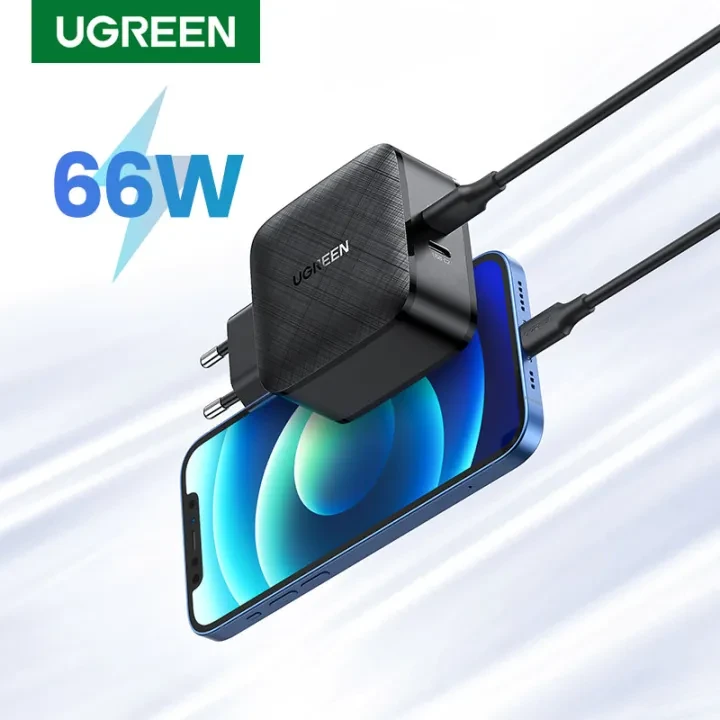 UGREEN 66W PD Charger Quick Charge 4.0 3.0 Type C Power Delivery Dual USB Charger price in Pakistan