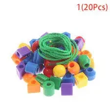 50pcs Kids Beads Toys Geometric Stringing Threading Beads Game Education Toy price in Pakistan