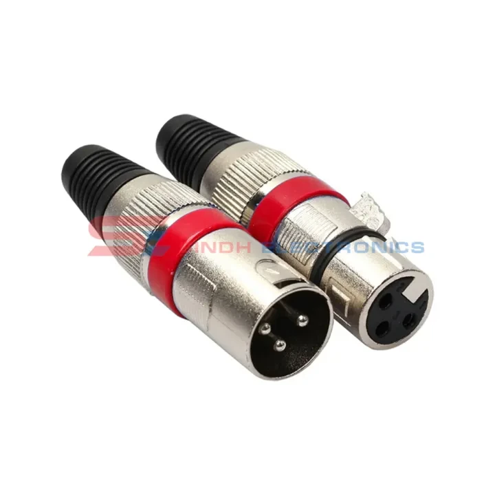 1Pair 3Pin XLR Male to XLR Female Microphone Jack Connector price in Pakistan