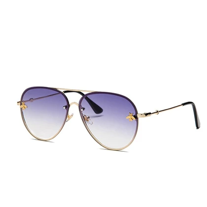 Luxury Bee 2019 Pilot Sunglasses Women Fashion Shades Metal Frame Vintage Brand Glasses Men Designer Male Female price in Pakistan