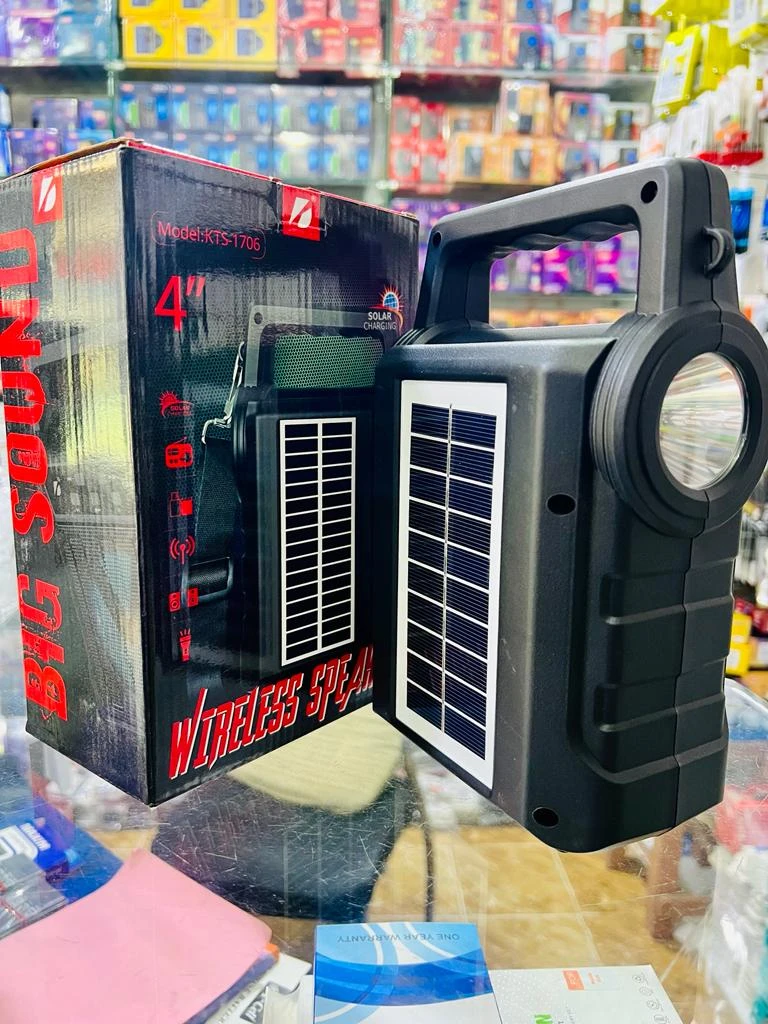 Best quality Solar panel Orignal Kts Mp3 Speakers Extra Loud volume and Bass price in Pakistan