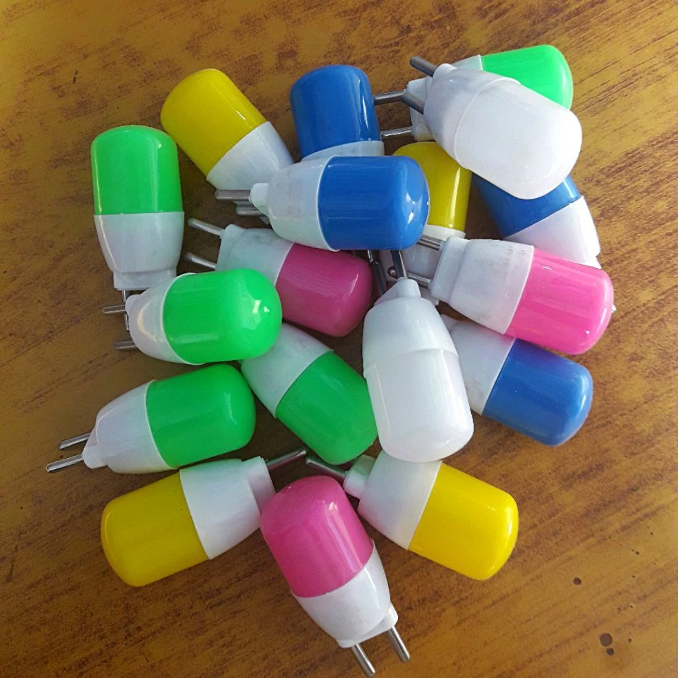 Pack of 5 LED Night Bulb Night Lamp with 2 Pin Plug AC 220V (Random Colors) price in Pakistan