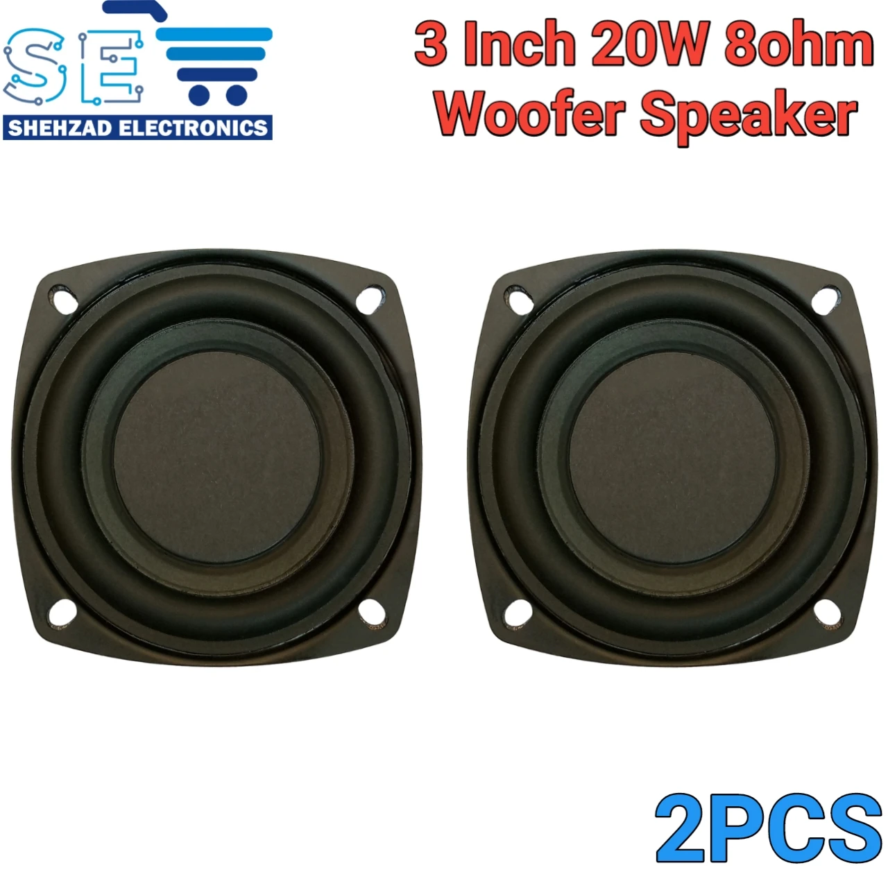 2PCS 3 Inch 20W 8 Ohm Audio Woofer Speaker price in Pakistan