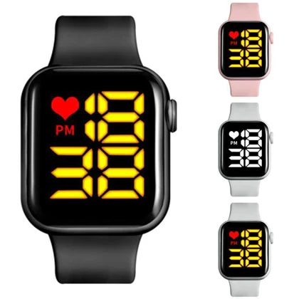 bellylady Digital Smart Sport Watch Fashion Small Square Waterproof Touch Sports Led Electronic Wristwatch price in Pakistan