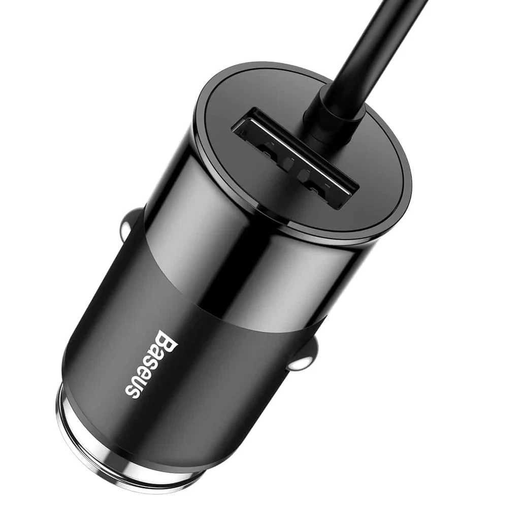 Baseus Enjoy Together 2-in-1 Car Charger 4.8A for Type-C  8 Pin Devices – BLACK price in Pakistan