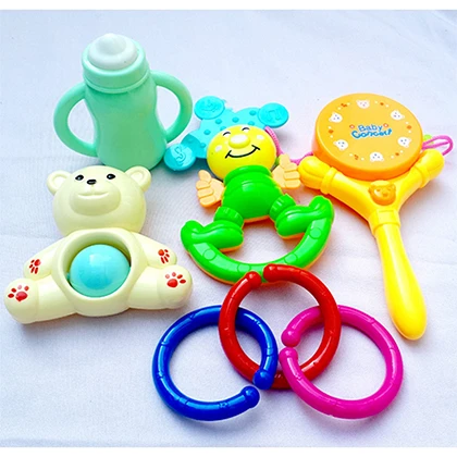 Beautiful 5 Pcs Rattle Set for Kids price in Pakistan
