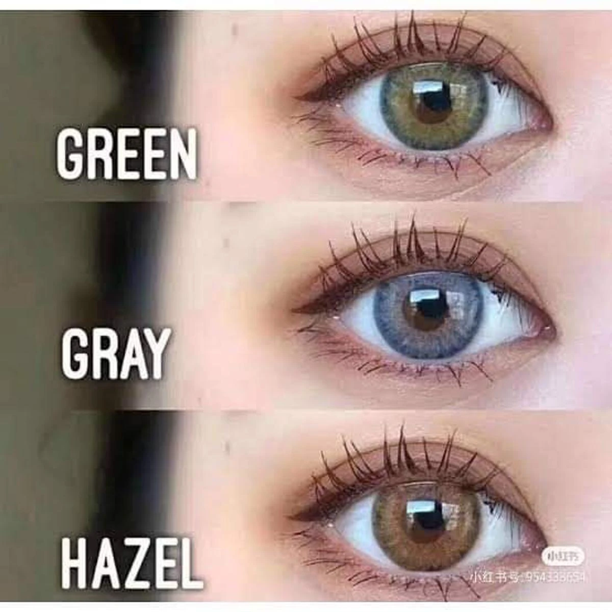 Event 3 Tone Contact Lenses Light Green,Grey,Hazel Eye Wear + free water kit 7 DAYS LENSE MADE IN KOREAN disposible price in Pakistan