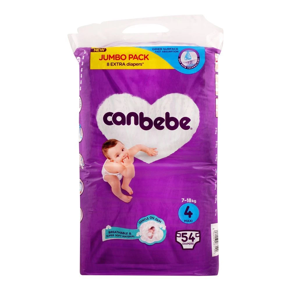 Canbebe Baby Diaper | Size Maxi 4 | 54 Pieces | Top Quality price in Pakistan
