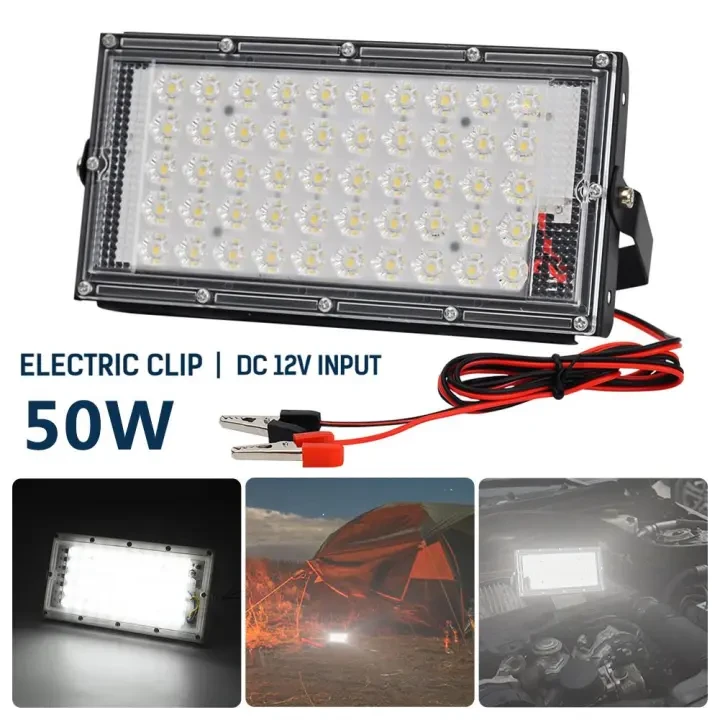 Led Floodlight 50W DC Waterproof IP66 Outdoor LED Reflector Light Garden Lamp DC 12V Spotlight Street Lighting Security Lights price in Pakistan