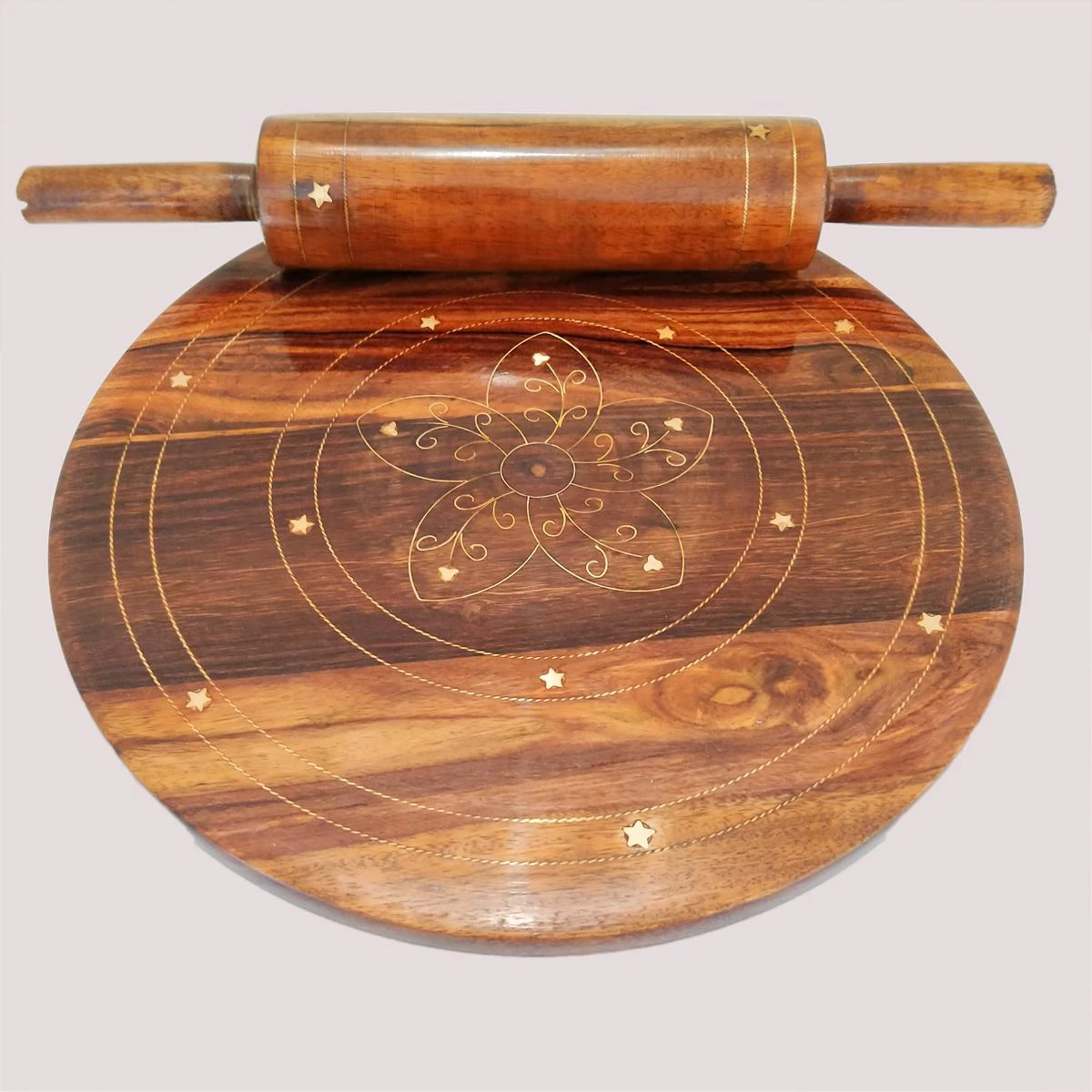 Chakla Belan – Chakna Belna – Set with Brass Work – Bread Rolling Board and Rolling Pin, Chakla Belna price in Pakistan