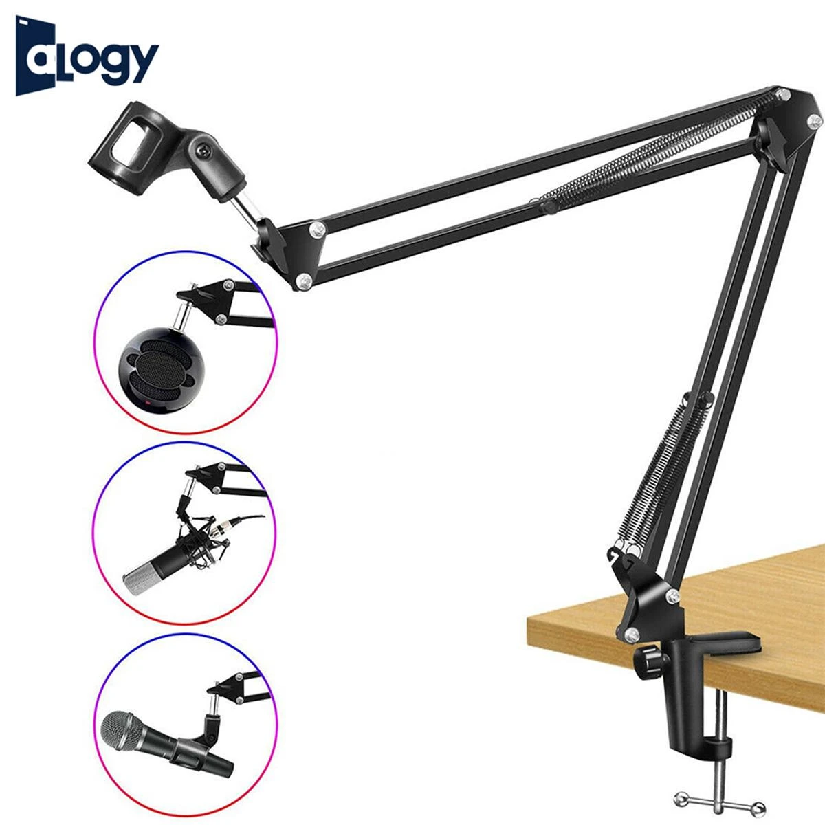 ALOGY Extendable Recording Microphone Scissor Arm Stand with Microphone Clip Table Mounting Clamp price in Pakistan