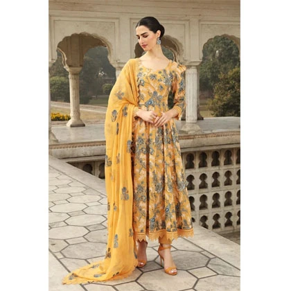 3PC Embroidered Shirt with Embroidered Bamber Chiffon Dupatta 2 (D) price in Pakistan