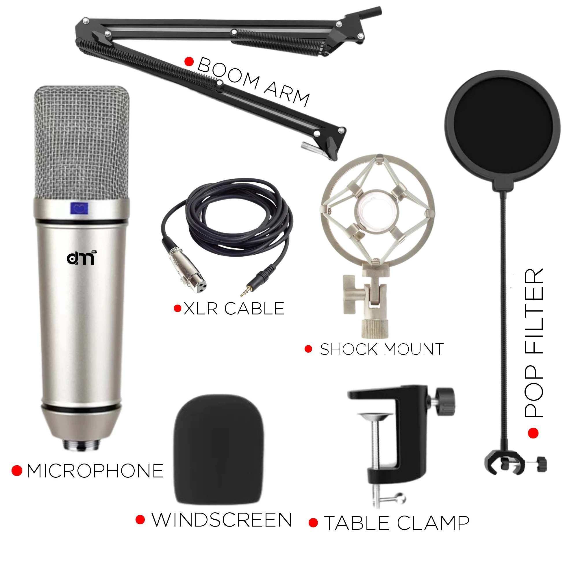 DM AUDIO BM 800 Ultra Studio Condenser – USB Sound Card Computer Microphone Kit With Adjustable Scissor Arm Stand price in Pakistan
