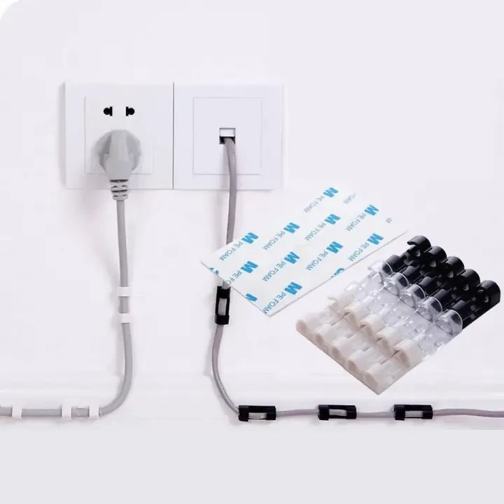 Smart Cable Organizer Desktop and Workstation Cord Clips Management Holder Data Telephone Line Cable Winder Sleeve price in Pakistan