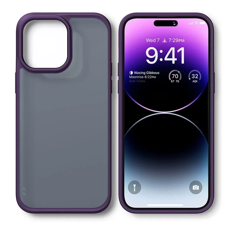 Apple iPhone 14 Pro Max Silicone Elegant soft Case Deep Purple price in Pakistan