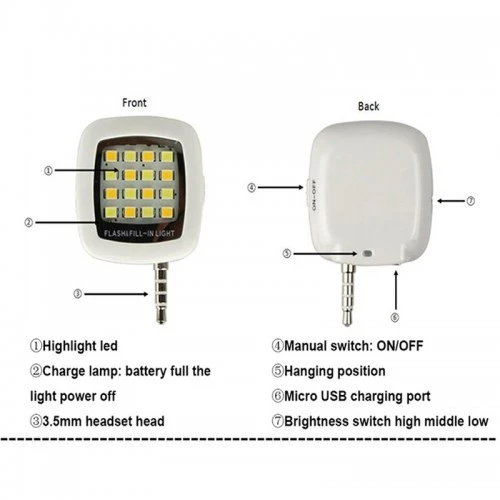 Selfie LED Flash Light for Smart phones price in Pakistan