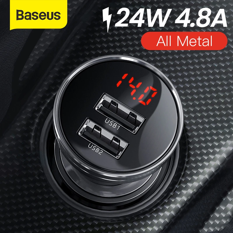 Baseus 24W USB Car Charger for Phone 4.8A Fast Mobile Phone Charger Adapter for iPhone Xiaomi price in Pakistan
