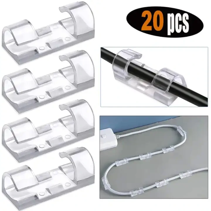 20 Pcs Crystal Cable Safety Wire Organizer Clips Cable price in Pakistan