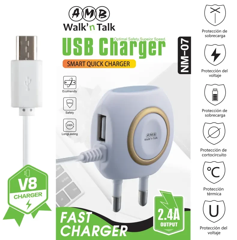 AMB NM-07 2.4A fast charger price in Pakistan