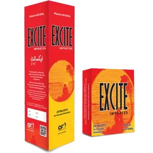 Excite Dotted Imported condoms By CSM price in Pakistan
