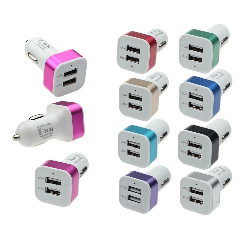 Car USB Universal Car 12V To 5V 2 Port USB Charger price in Pakistan
