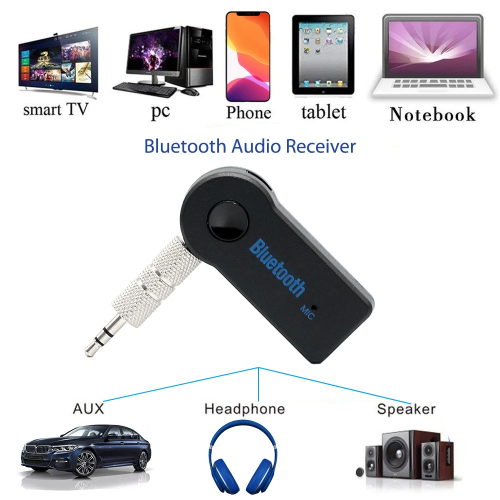 Car Aux Bluetooth Transmitter For Music and Calls  Wireless Bluetooth Audio Receiver Car Kit price in Pakistan