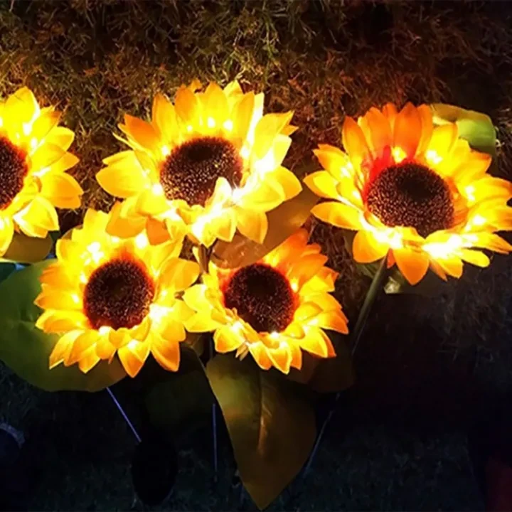 Led Solar Sunflower Flower Light Outdoor Waterproof Garden Decoration Light for Garden Lawn Decoration price in Pakistan