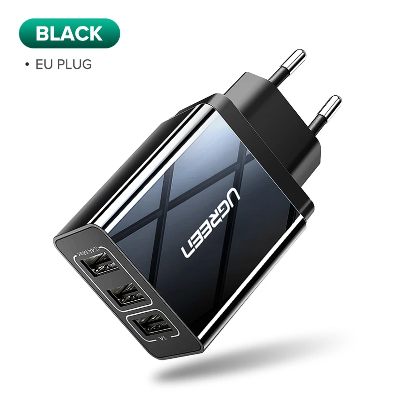 UGREEN 3 Ports Fast Charger for Xiaomi Redmi Samsung iPhone Huawei 5V3.1A Travel USB Charger Universal Charger Wall Charger price in Pakistan