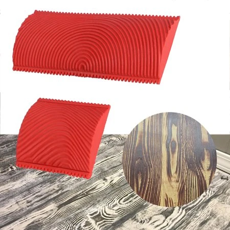 2Pcs / Set Wood Grain Tool Rubber Serrated Grain Effect Brush price in Pakistan