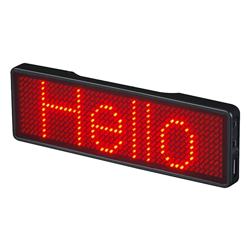 Bluetooth LED Name Badge Rechargeable Light Sign DIY Programmable Scrolling Message d Display LED,Type 2 price in Pakistan