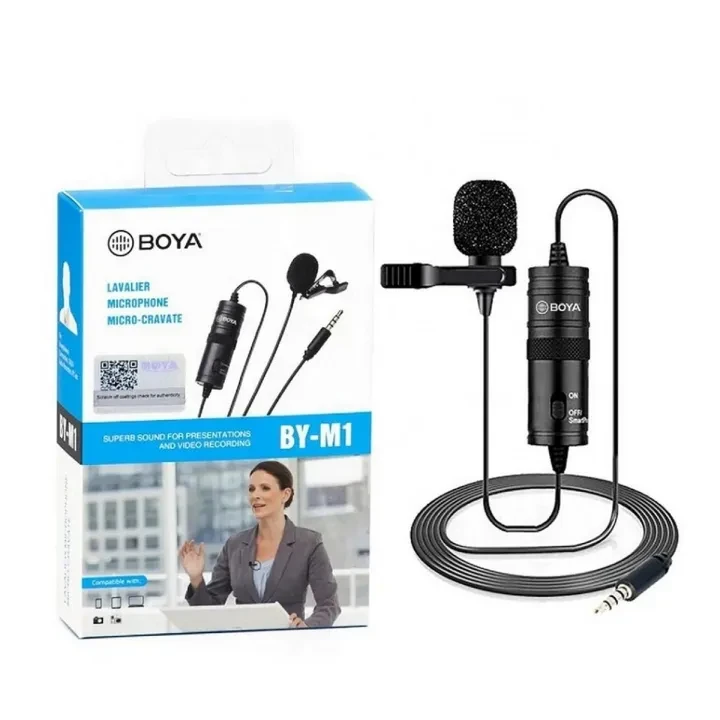 Best Quality Boya BY M1 Professional Collar Microphone 3.5mm Audio for Microphone for PC & DSLR & Android Phone BY-M1 Mic price in Pakistan