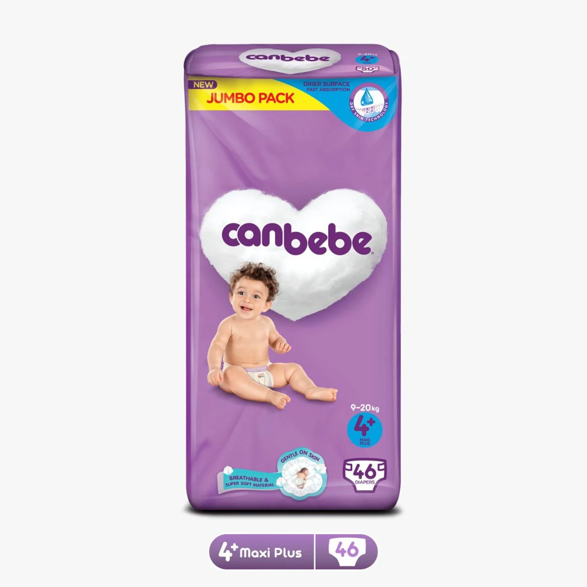 Canbebe Jumbo Maxi Plus (9-20kg, 46Pcs) price in Pakistan