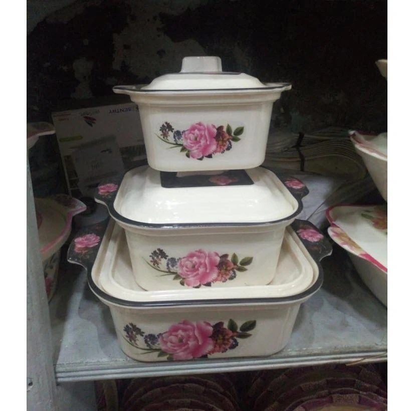 Set Of 3 – Square Shaped Melamine Dinner Bowl Set Home price in Pakistan