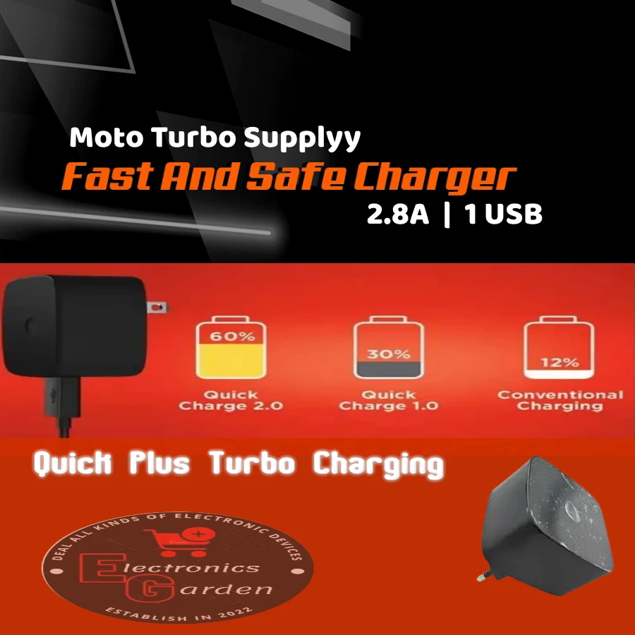 Motorola Turbo 15  Mobile Charger  Model SSW-2680  Quick plus Turbo Charging price in Pakistan