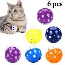 Cat Plastic Bell Balls – Toy ( 6 pc ) price in Pakistan