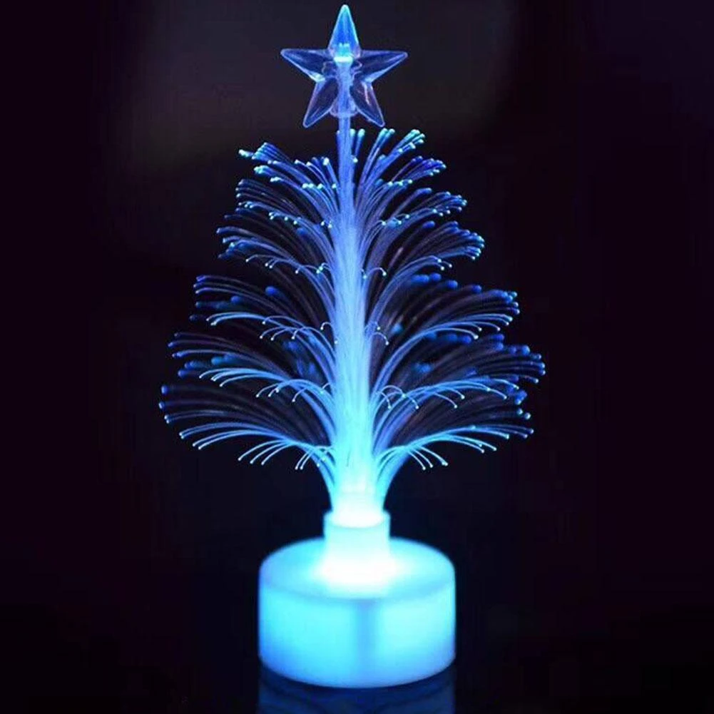 LED Colorful Fiber Christmas Tree Shaped Lamp Night Light for Home Desk Decor Gift price in Pakistan
