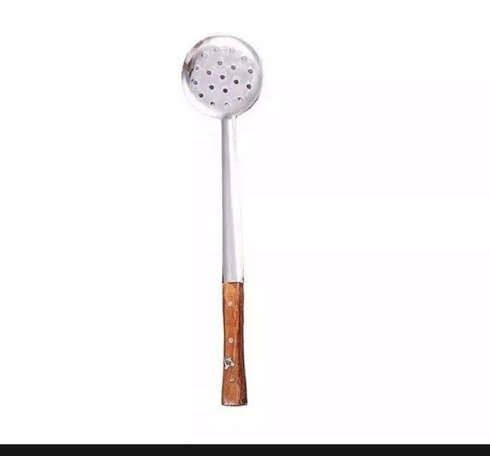 Spoons – Wooden Handle Spoon – Stainless Steel And Wooden Kitchen Cooking Spoons – Rice Spoon – Multipurpose Use [Pack of 1 27 cm length] price in Pakistan