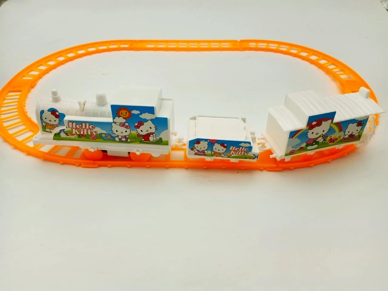 Hello kitty train with train track set toy for kids(boys and girl)(cell not include) price in Pakistan