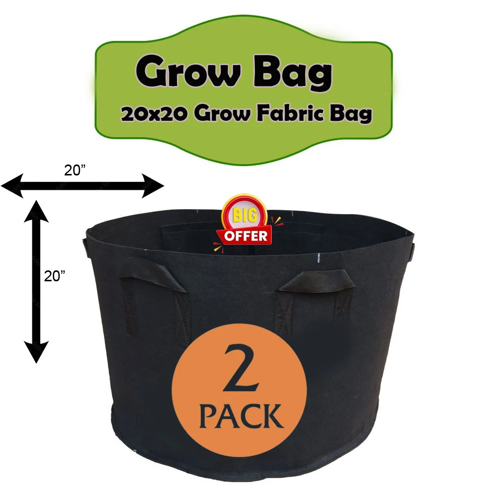 Pack Of 2 Grow Bag I 18 Gallon Fabric grow bag 20 X 20 I High Quality Grow Bag (TFZ) price in Pakistan