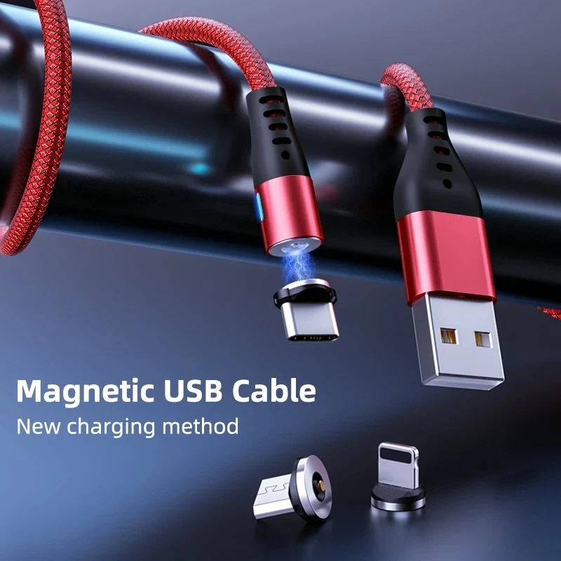 360 Degrees Blind Magnetic round Magnetic Streamer Charging Cable for Android iPhone Typec Magnetic Data Cable price in Pakistan