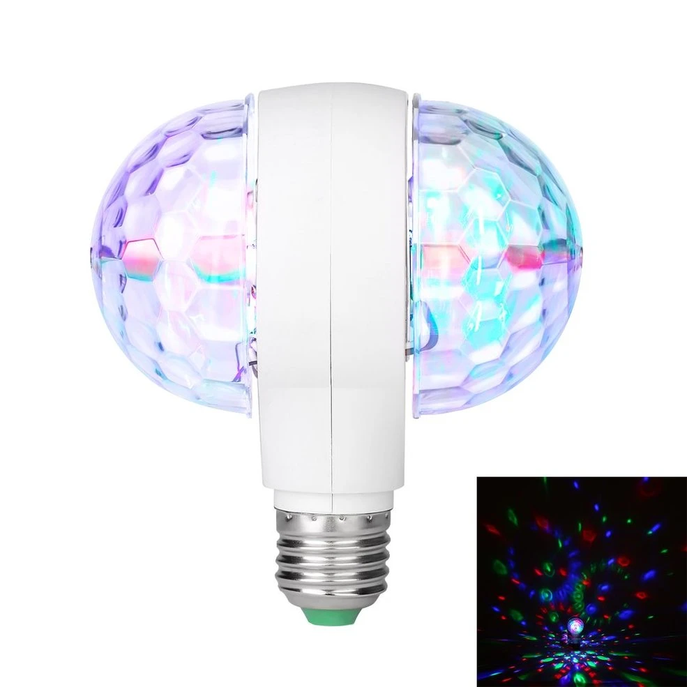 LED Bulbs 6W Rotating Bulb Lights with Dual Head Colorful price in Pakistan