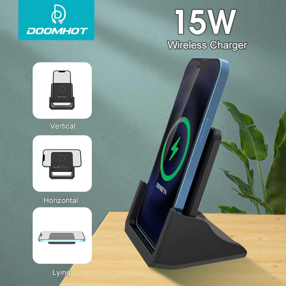 DoomHot 15W Wireless Charger Desktop Stand Detachable Mobile Phone Stand price in Pakistan