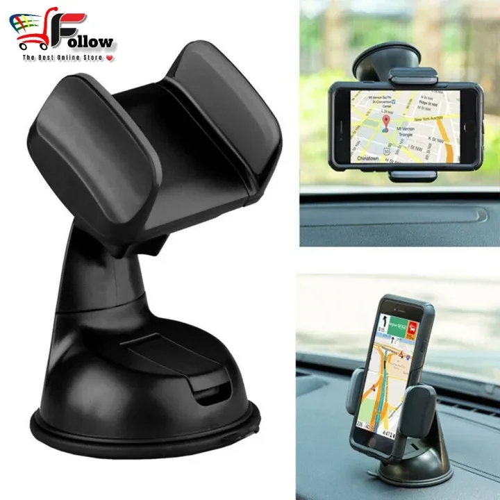 Car Phone Holder Universal Adjustable 360 Degree Navigation Dashboard In Car Mobile Support Clip Fold Holder Car Phone price in Pakistan