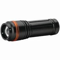 Zoomable Rechargeable LED Torch – Micro USB Charging with Cable and Case – Stainless Steel Design price in Pakistan