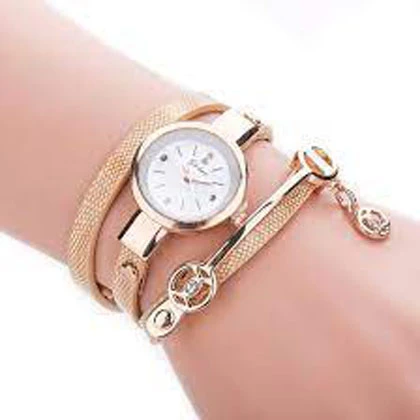 Women Rhinestone Multilayer Bracelet Faux Leather Strap Analog Quartz Wristwatch price in Pakistan