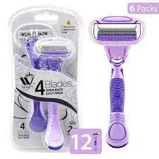 WBM Soft Women Body Razor – 2 Pcs | 4 Blades Hair Remover For Women price in Pakistan