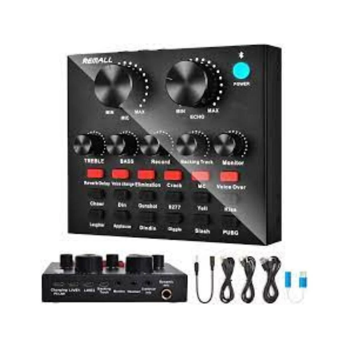 External Audio Mixer V8 Sound Card USB Interface with 6 Sound Modes Multiple Sound Effects price in Pakistan